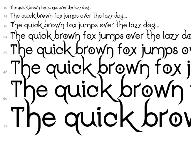 Drakoheart Leiend font waterfall